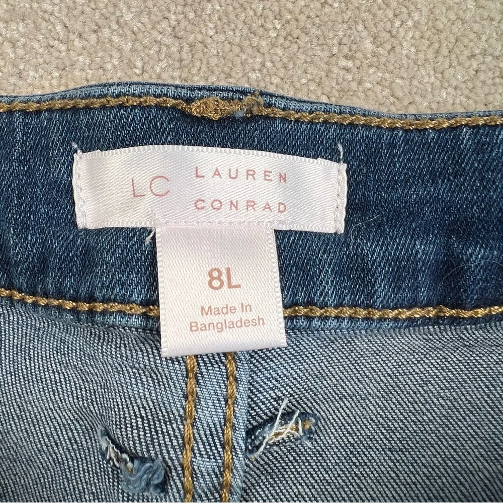 Mid Rise Boot Cut Long Length Denim Blue Jeans LC Lauren Conrad Women's 8 Long